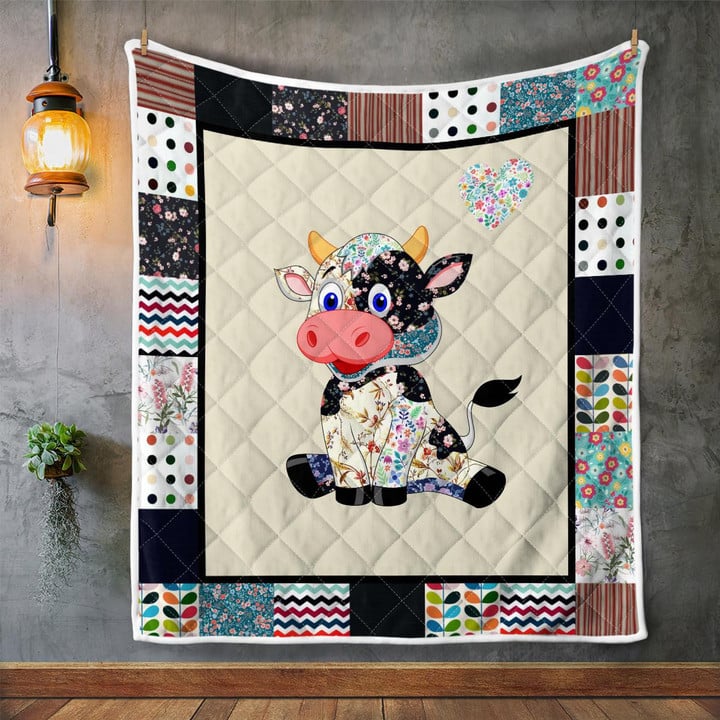 Farm Life Cow Quilted Blanket NCU0PT02