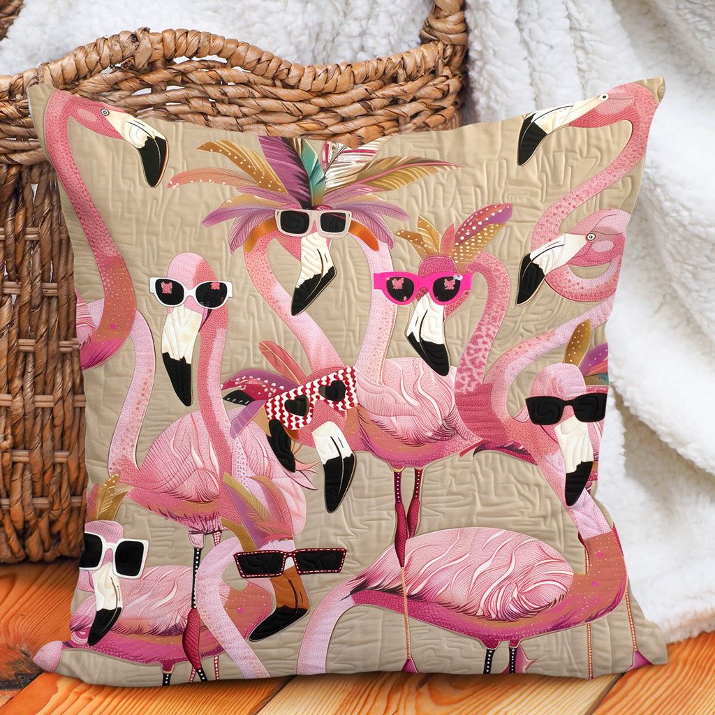 Flamingo Lagoon Quilted Pillow Case NCU0TL839