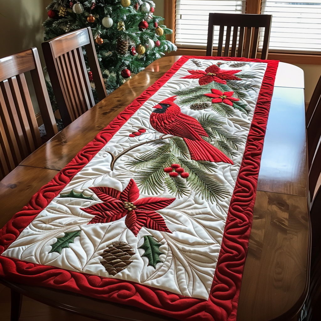 Cardinal Crest Quilted Table Runner NCU0DK079