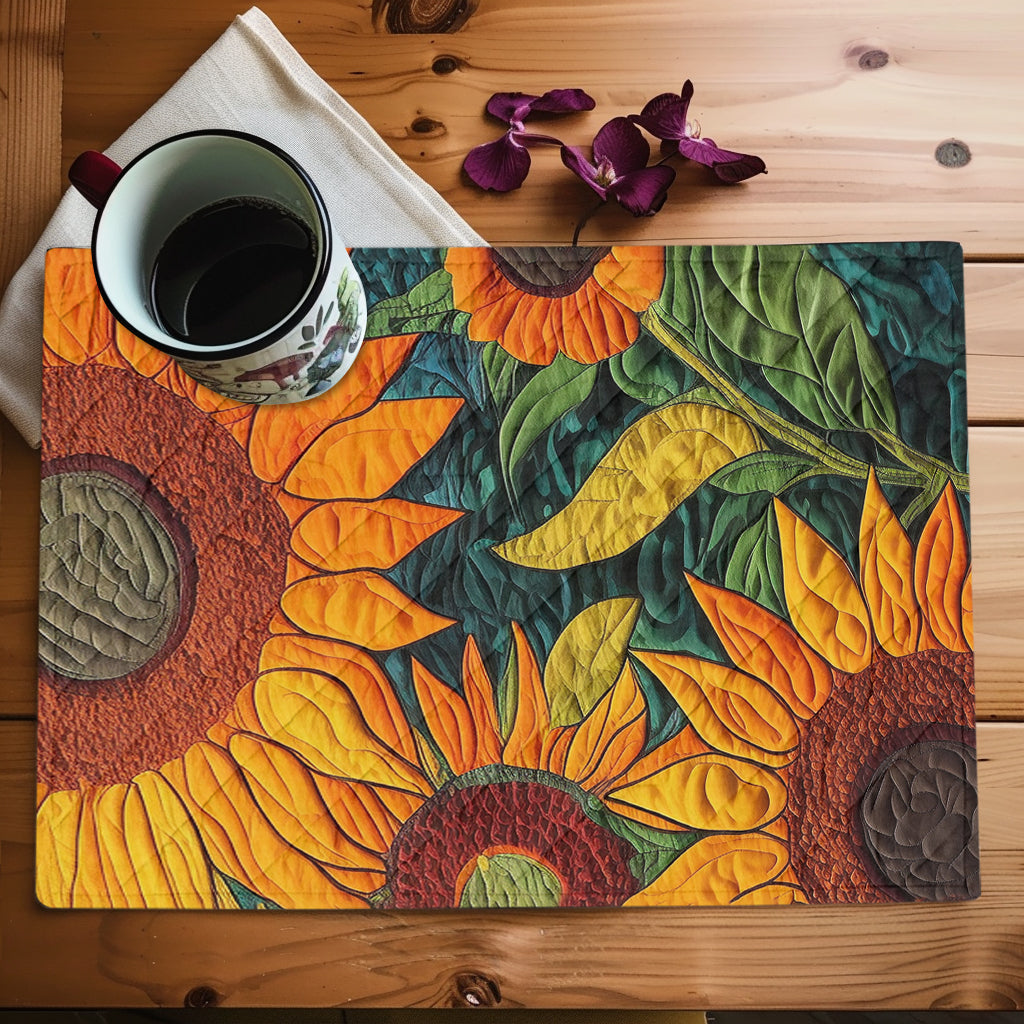 Artistic Sunflower Quilted Place Mat NCU0TL199