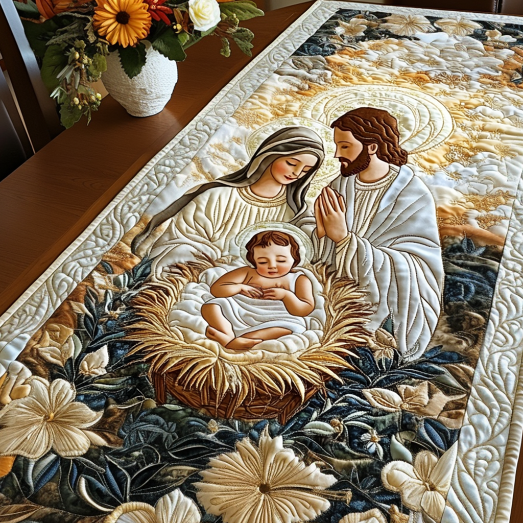 Divine Manger Quilted Table Runner NCU0NT1426