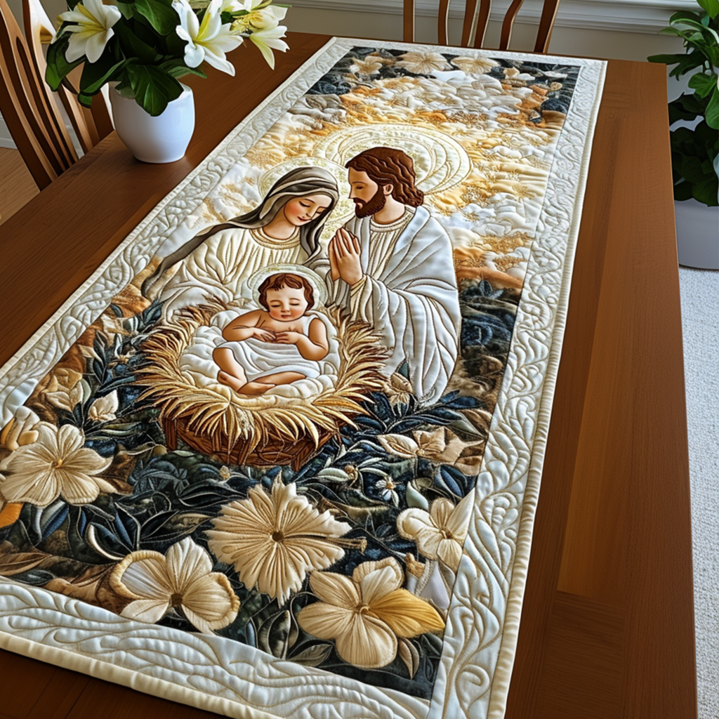 Divine Manger Quilted Table Runner NCU0NT1426