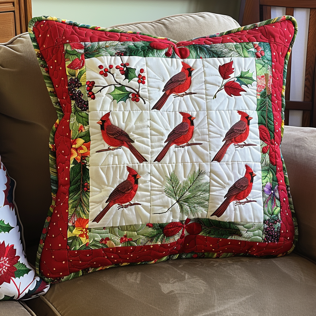 Crimson Wings Quilted Pillow Case NCU0DK094