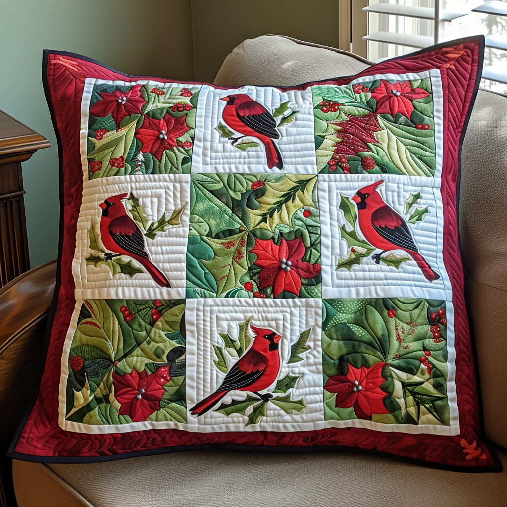 Red Feather Flair Quilted Pillow Case NCU0DK095