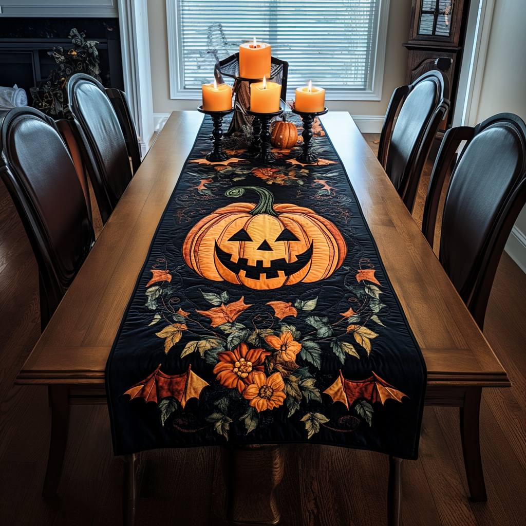 Halloween Cheer Quilted Table Runner NCU0NT700