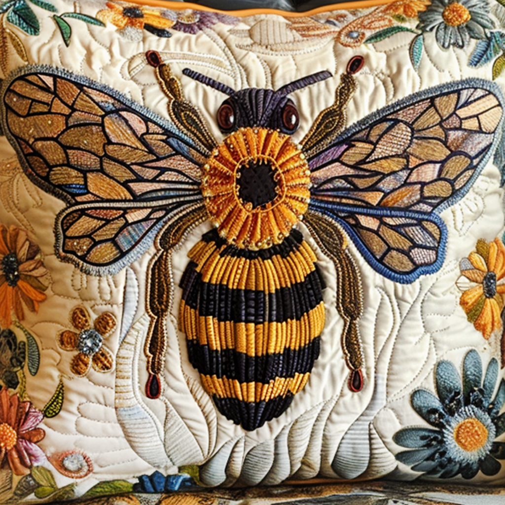 Celestial Bee Quilted Pillow Case NCU0NT946