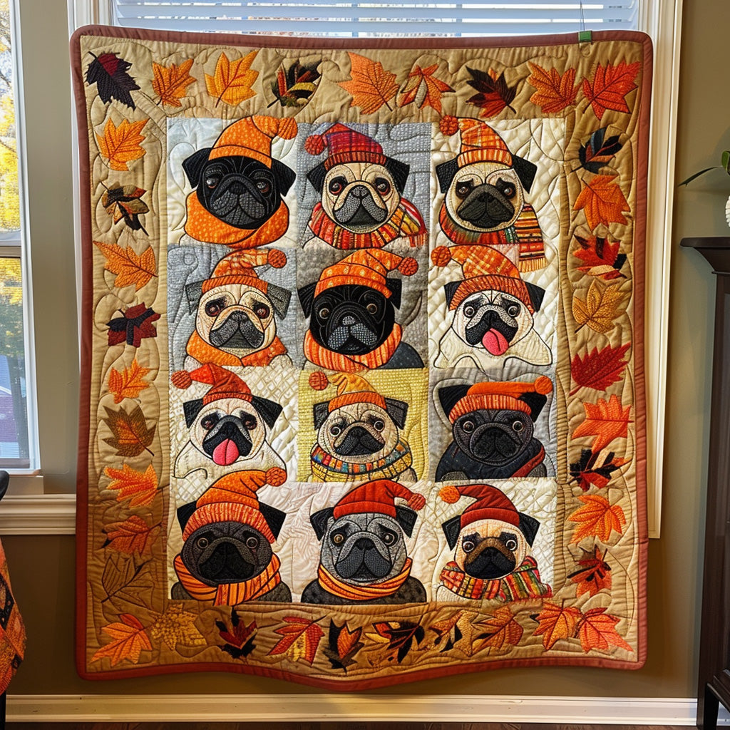 Pug Quilted Blanket NCU0VT11