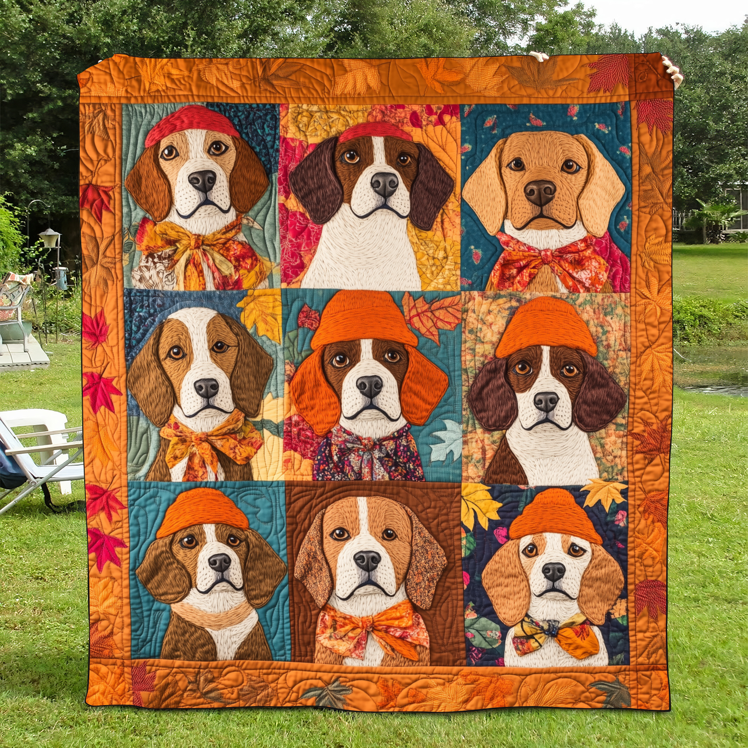 Adorable Beagle Quilted Blanket NCU0VL433