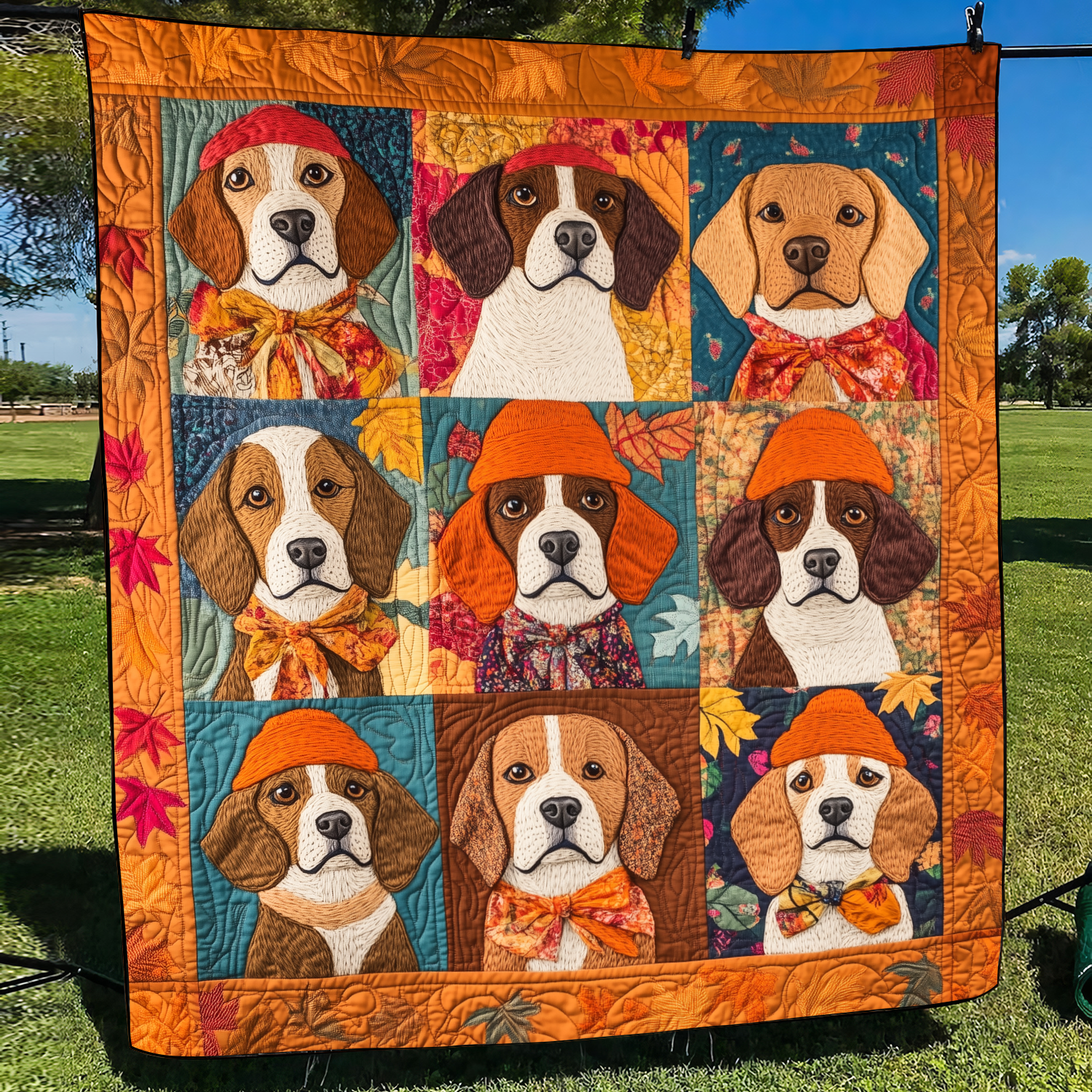 Adorable Beagle Quilted Blanket NCU0VL433