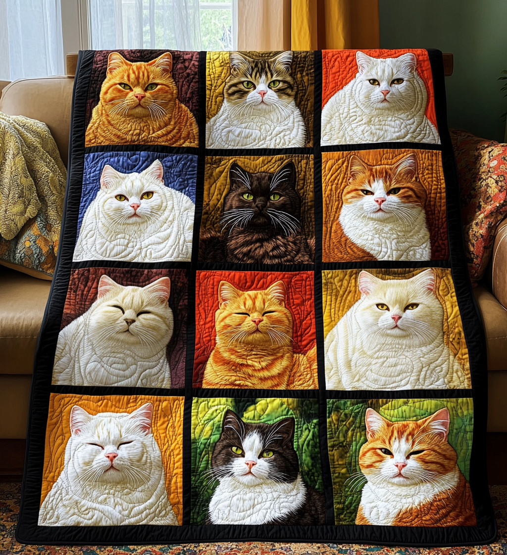 Adorable Kitten Quilted Blanket NCU0DV632