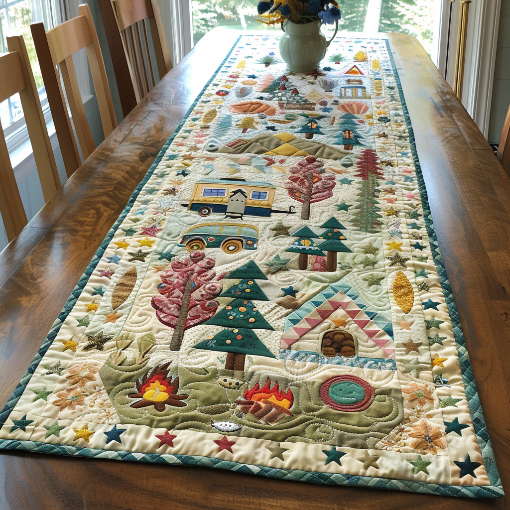 Adventure Awaits Quilted Table Runner NCU0PT119