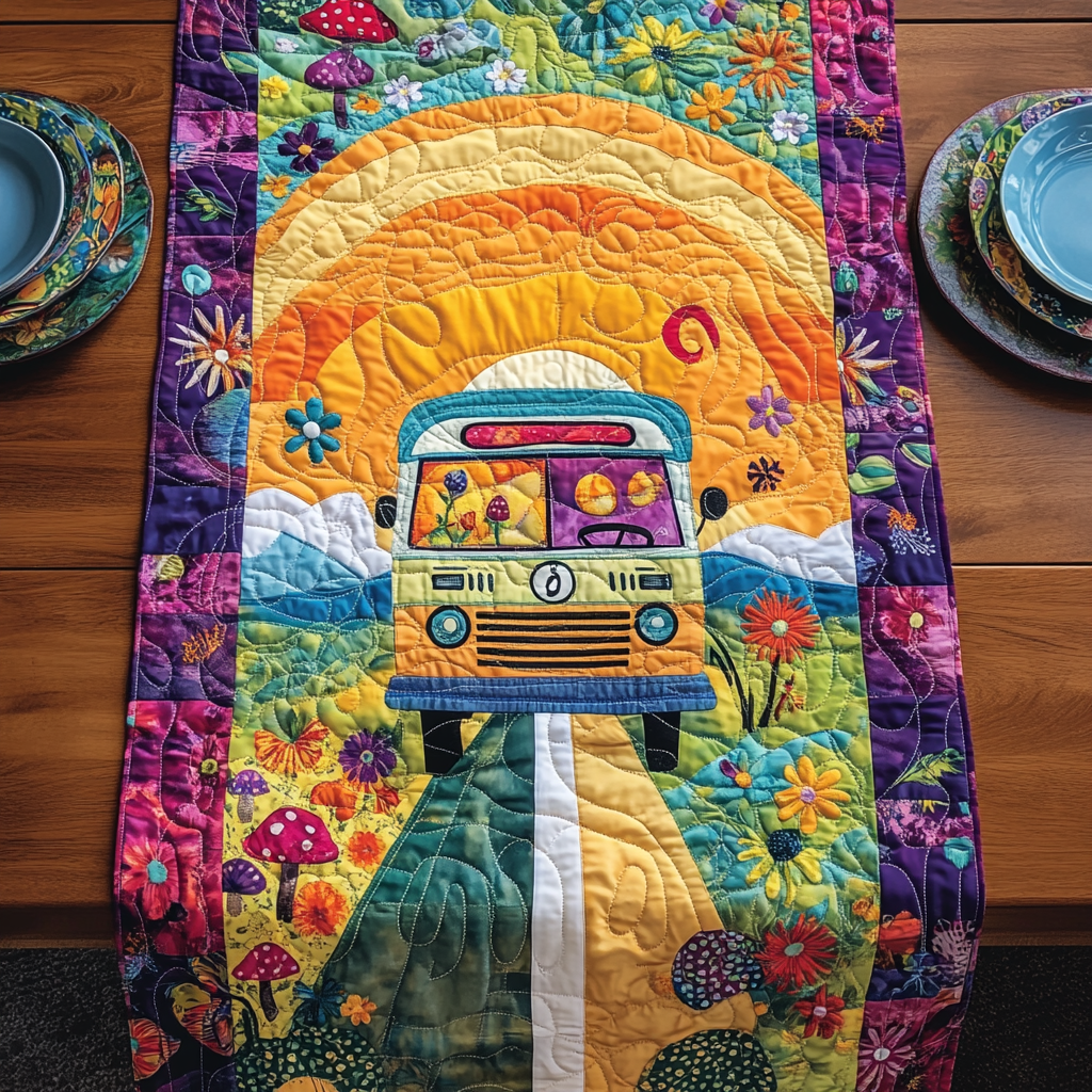 Adventure Awaits Quilted Table Runner NCU0PD763