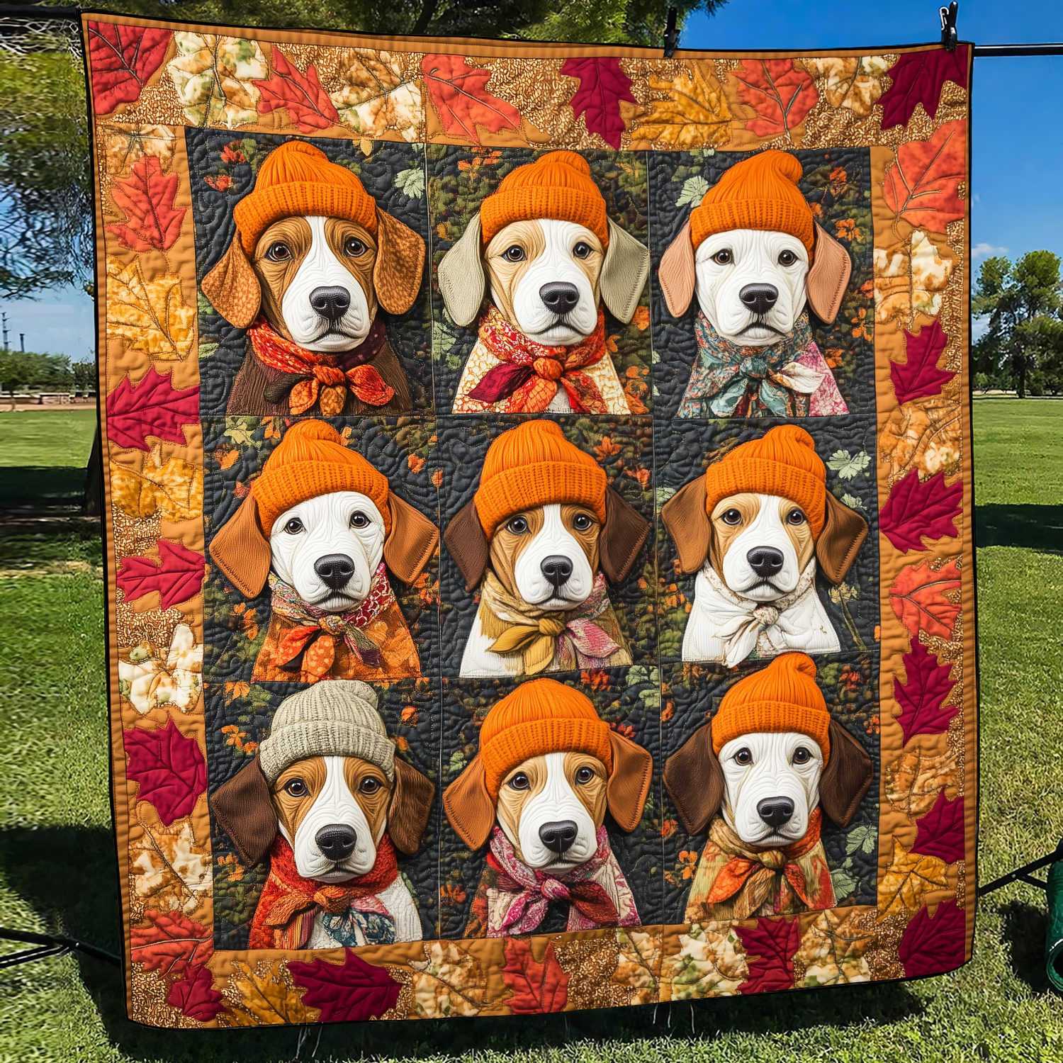 Affectionate Beagles Quilted Blanket NCU0VL430