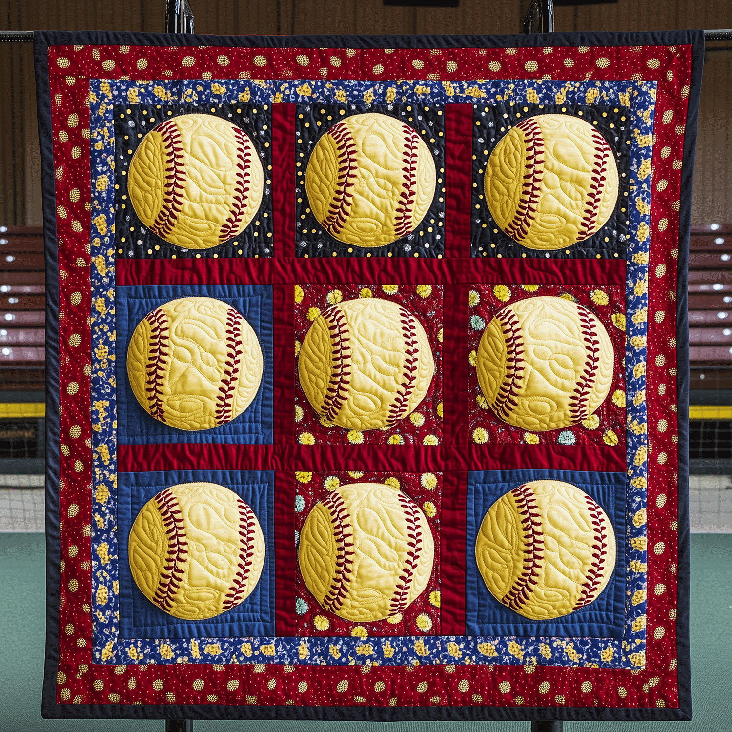 All-Star Softball Quilted Blanket NCU0TH1482