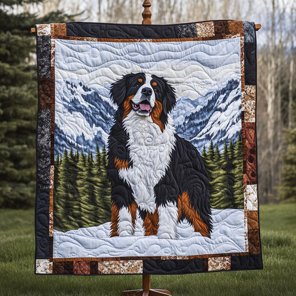 Alpine Bernese Dreams Quilted Blanket NCU0PT1796