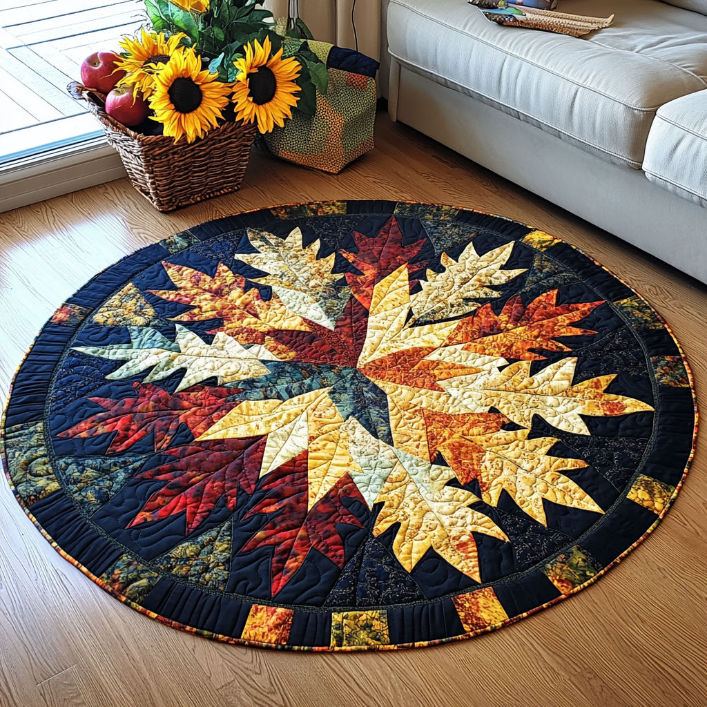 Amber Breeze Quilted Round Mat NCU0TL1360