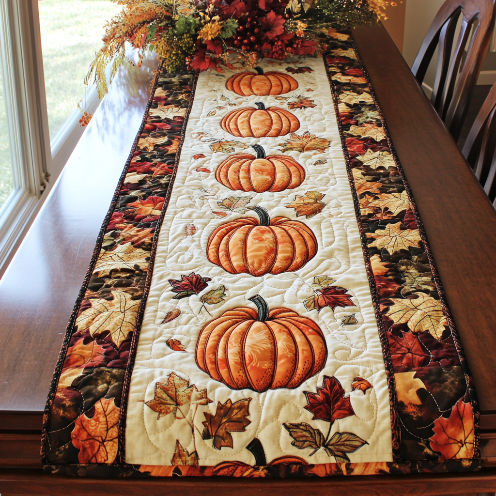 Amber Twilight Quilted Table Runner NCU0DK1317