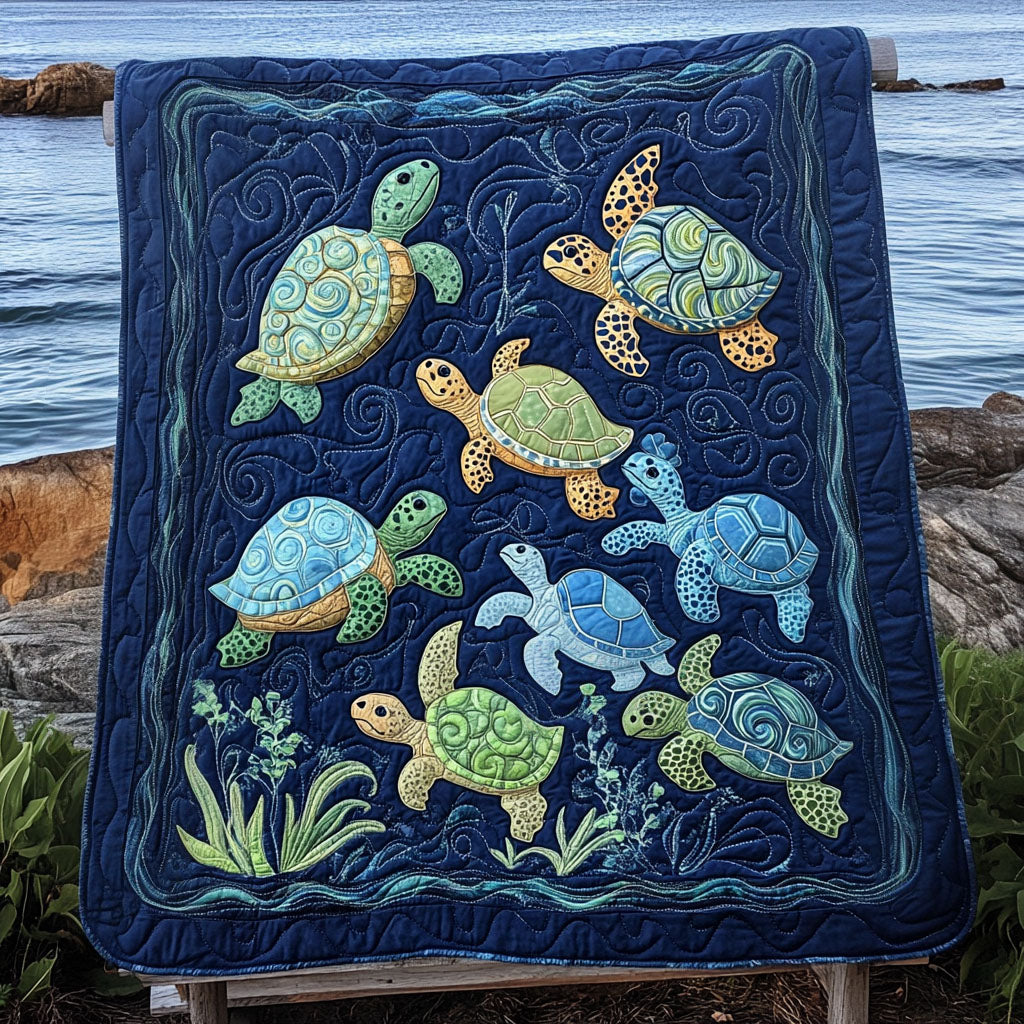 Aquatic Ambiance Quilted Blanket NCU0PT1096