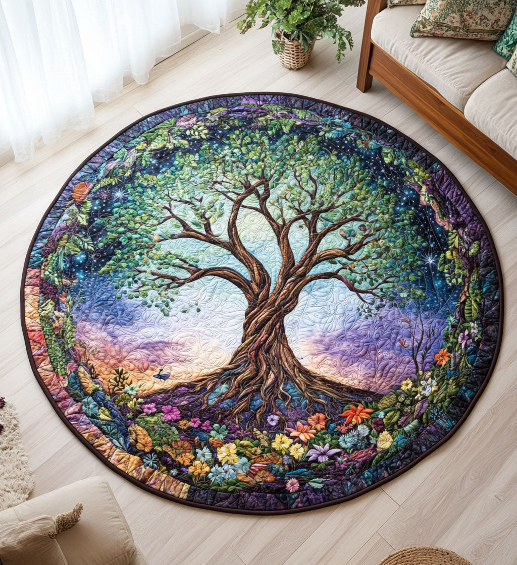 Arboreal Symphony Quilted Round Mat NCU0PT1010