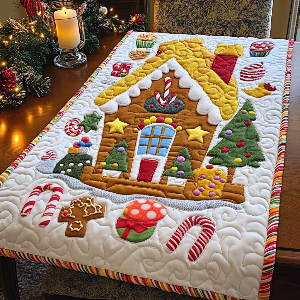 Arctic Glow Quilted Table Runner NCU0NT659