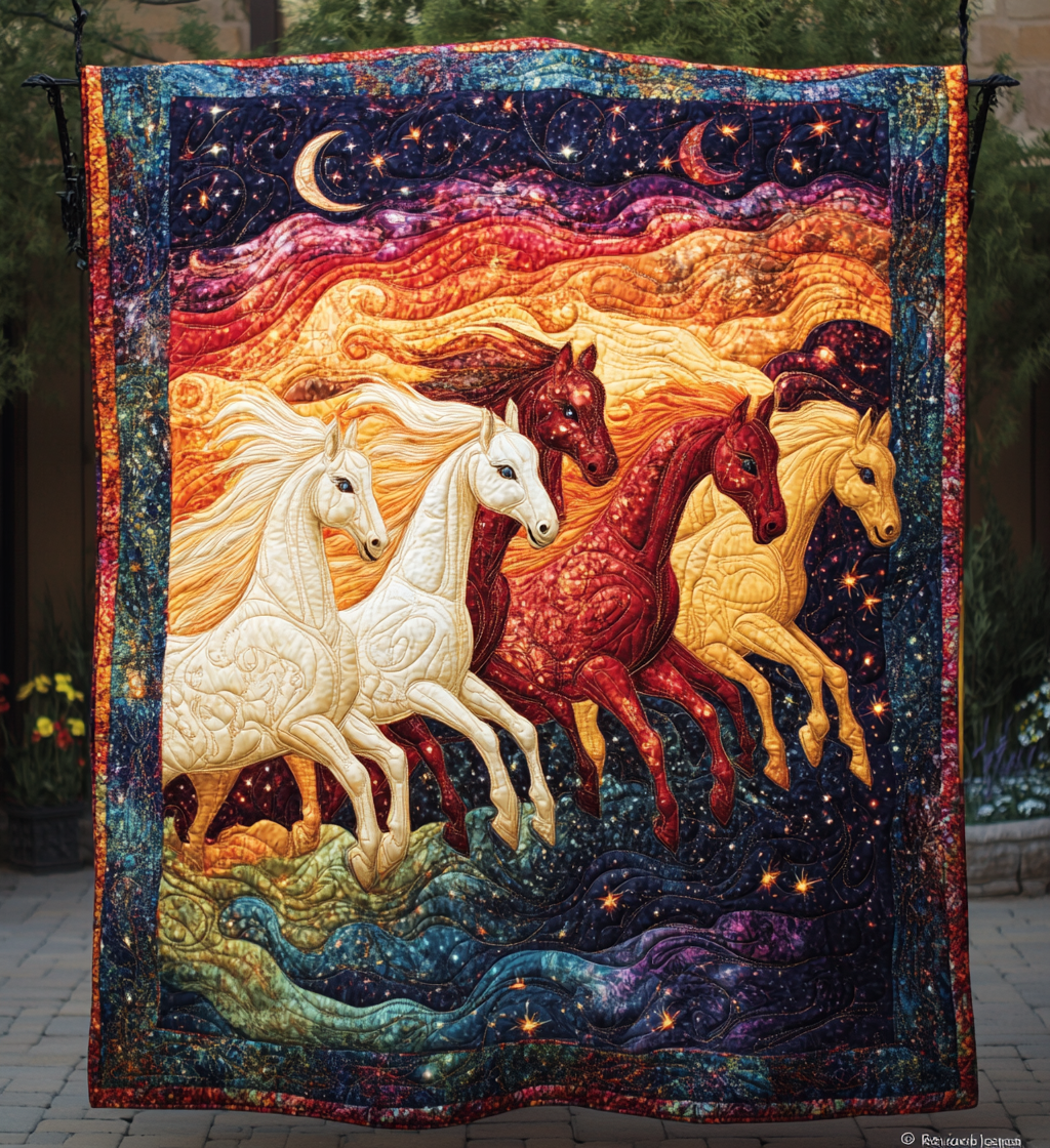 Aurora Run Art Quilt Hanging NCU0DV855