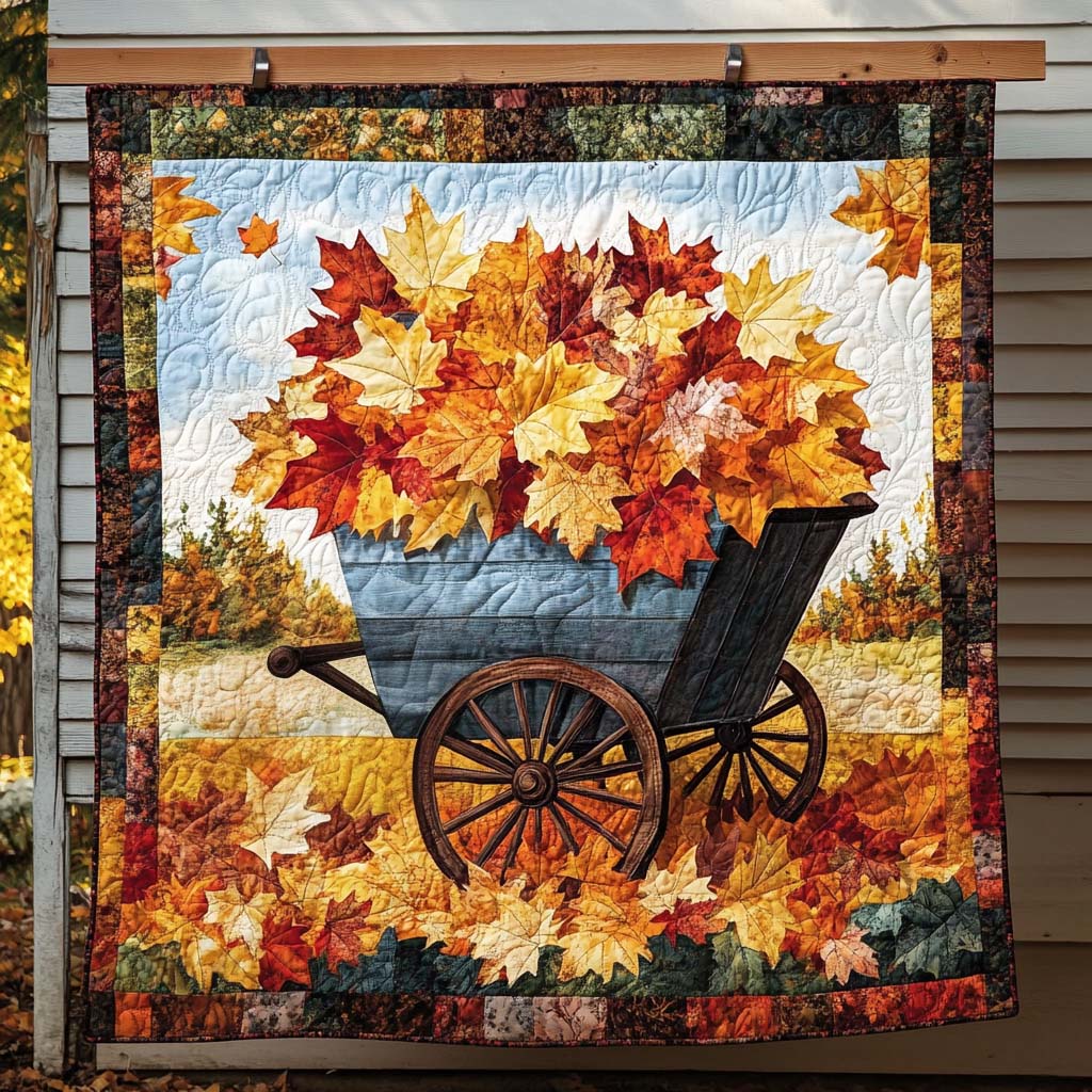 Autumn Golden Harvest Quilted Blanket NCU0NT1186