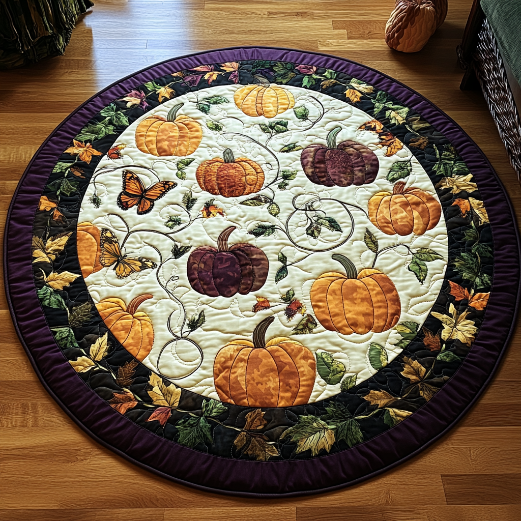 Autumn Harmony Quilted Round Mat NCU0TL1370