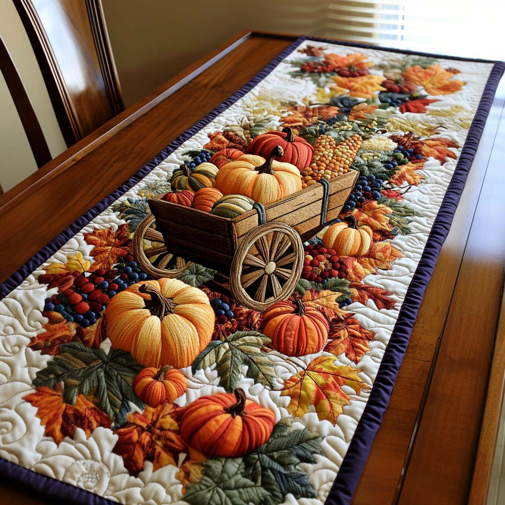 Autumn Harvest Express Quilted Table Runner NCU0NT1209