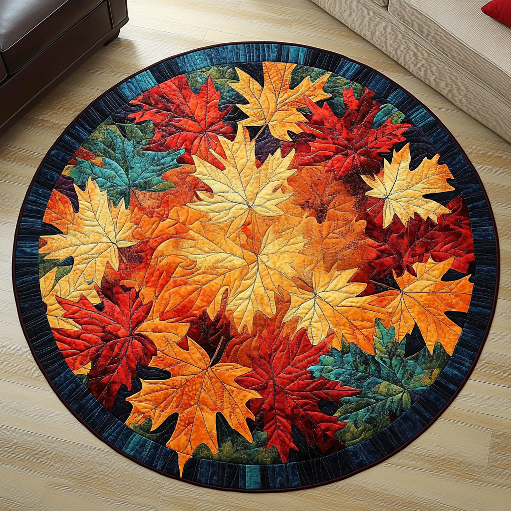 Autumn Splendor Quilted Round Mat NCU0TL1361