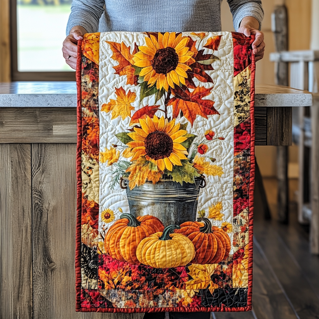 Autumn Splendor Quilted Table Runner NCU0TL1317