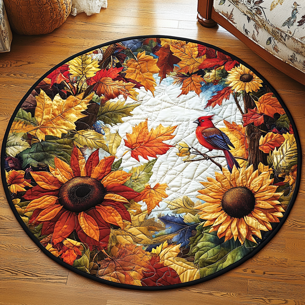 Autumn Whimsy Quilted Round Mat NCU0TL1386