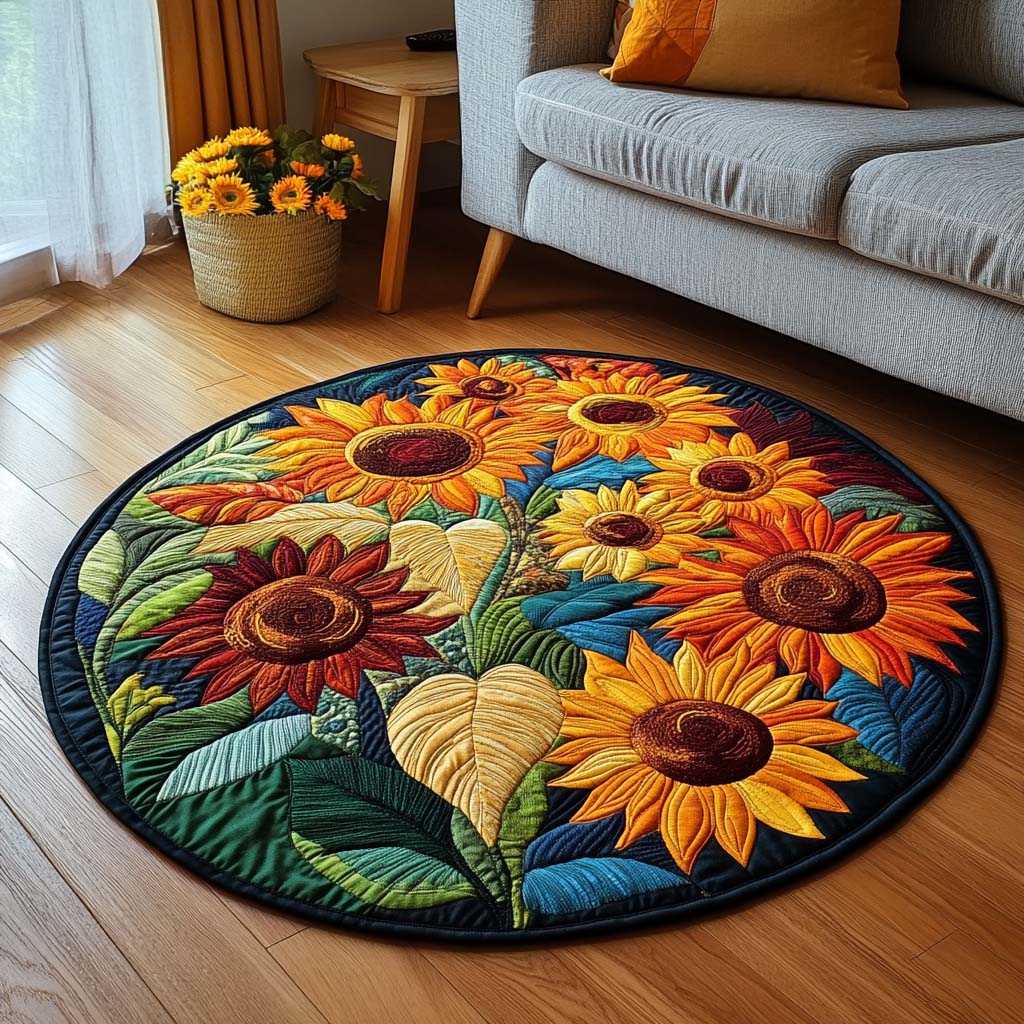 Autumn Whisper Quilted Round Mat NCU0NT1275