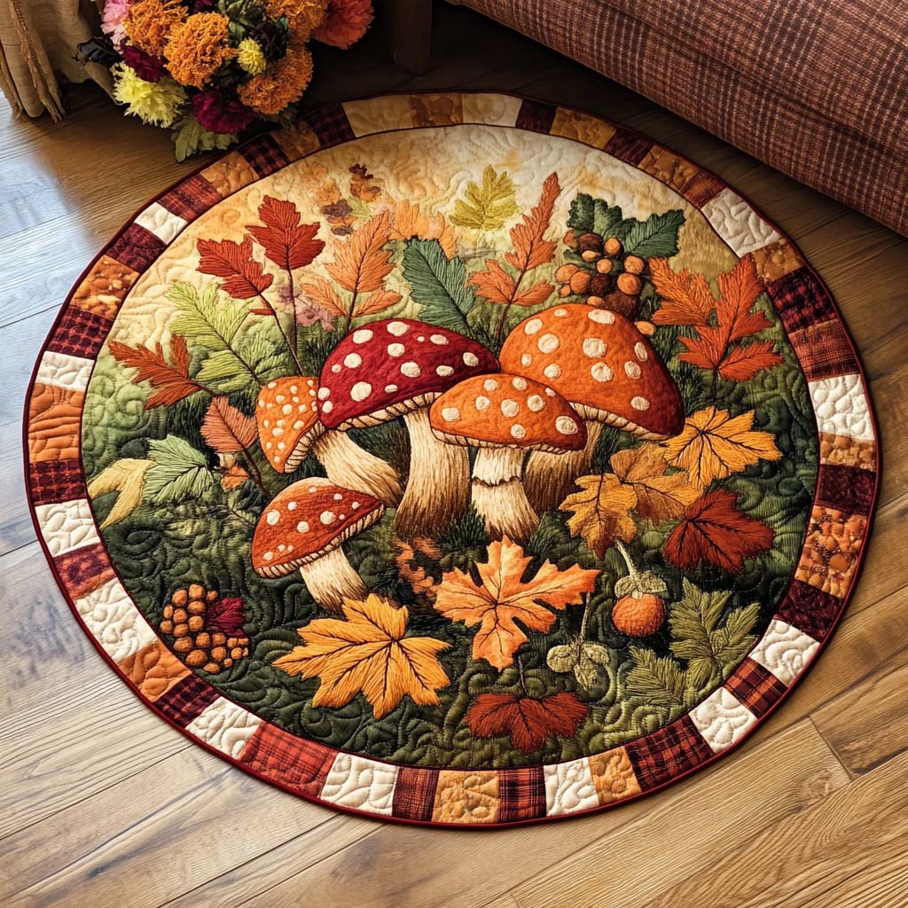 Autumnal Bounty Quilted Round Mat NCU0NT1224