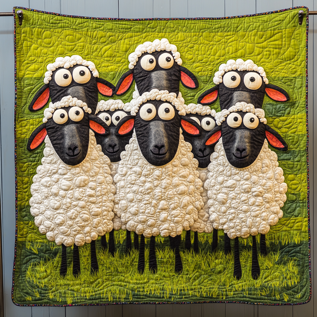 Baa Bazaar Quilted Blanket NCU0DK349