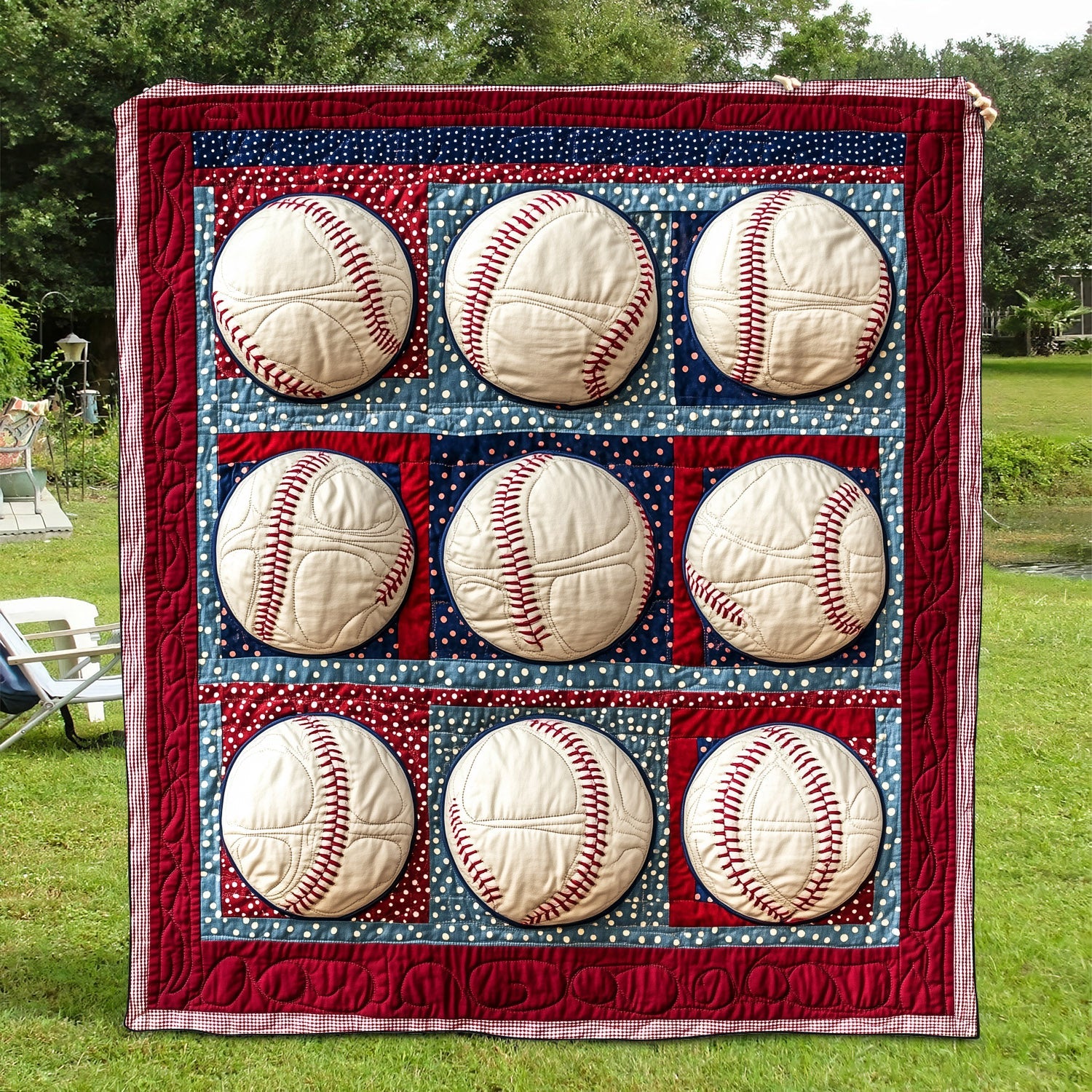 Ballpark Bliss Quilted Blanket NCU0TH1459