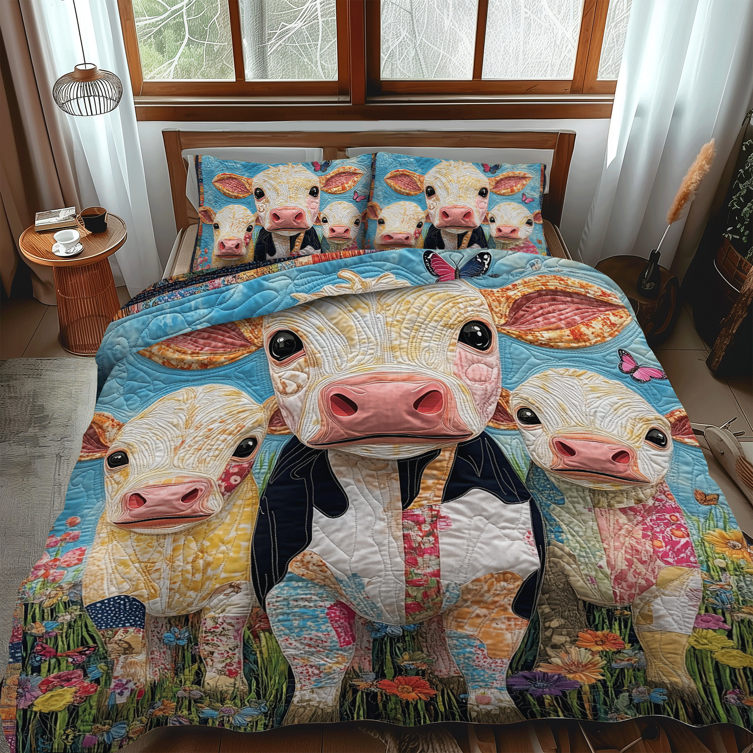 Barnyard Babies 3-Piece Quilted Bedding Set NCU0TH1383