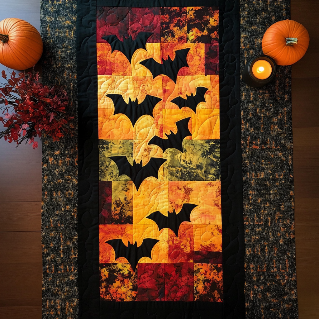 Bat Brigade Quilted Table Runner NCU0DV454