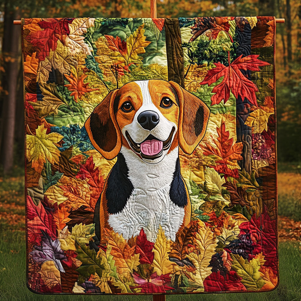 Beagle Forest Trail Quilted Blanket NCU0PT1599