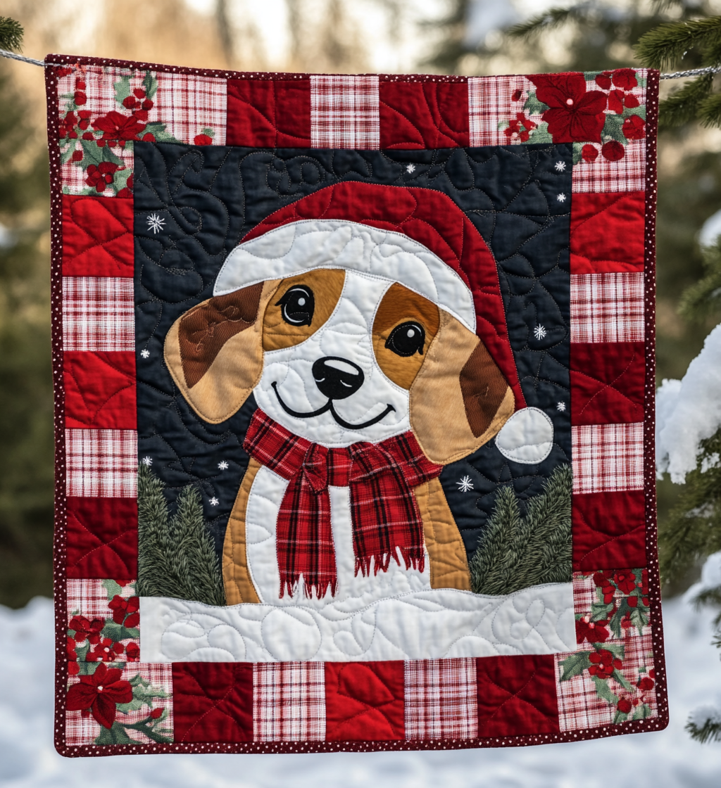 Beagle Frosty Fun Quilted Blanket NCU0VL612