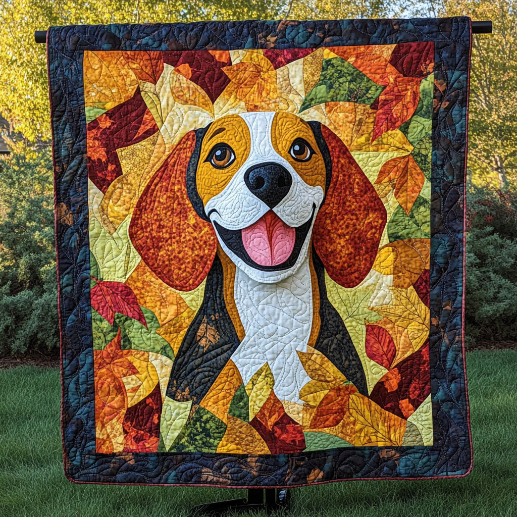 Beagle Seasonal Splendor Quilted Blanket NCU0PT1610