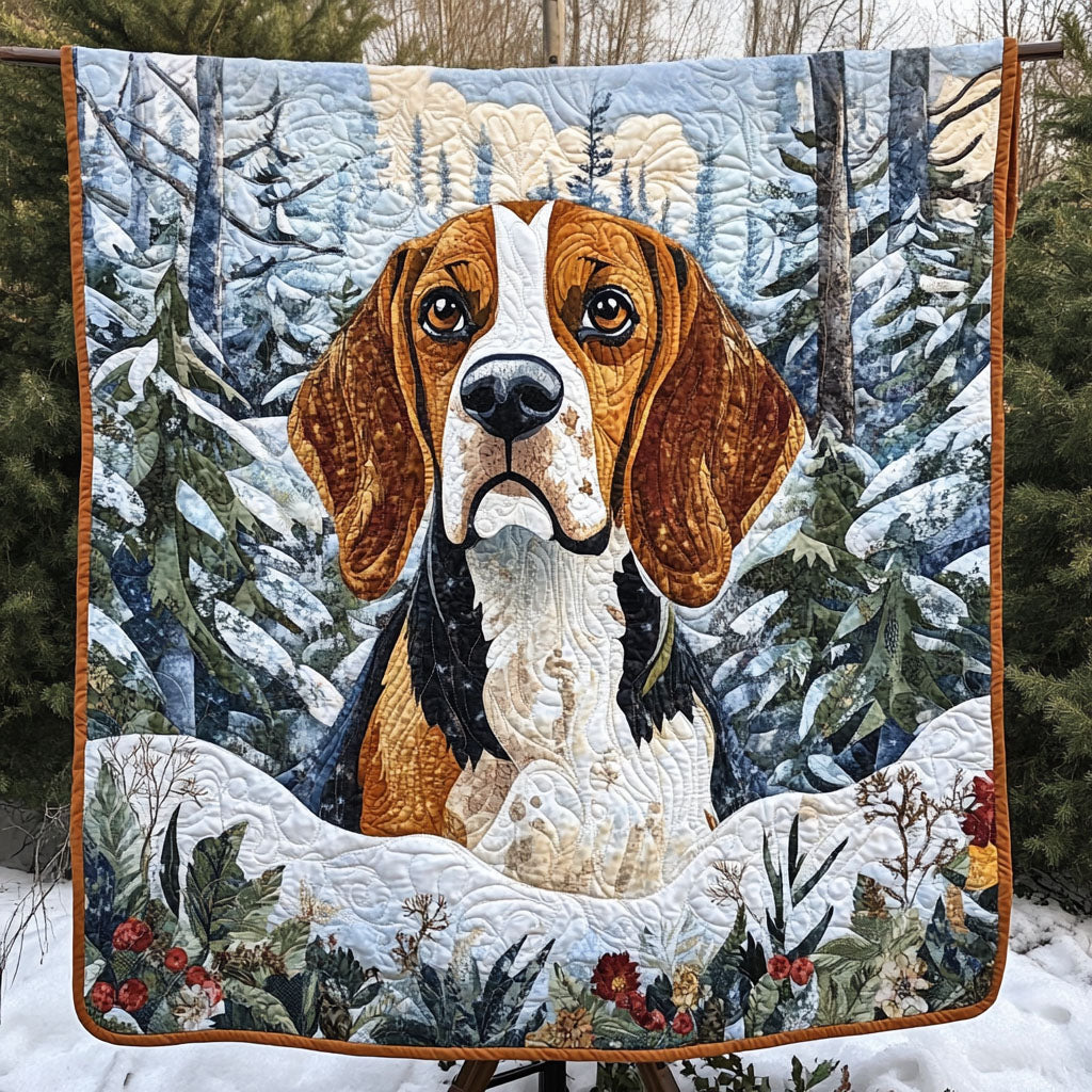 Beagle in the Woods Quilted Blanket NCU0PT1604