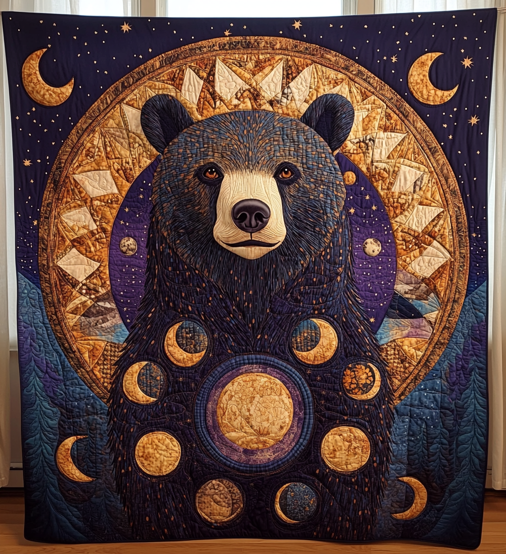 Bear Moon Quilted Blanket NCU0DV705