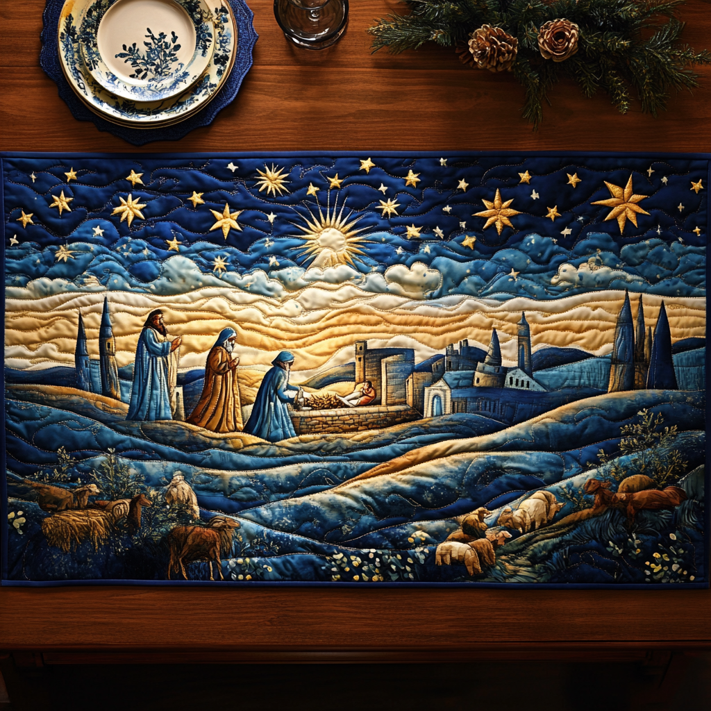 Beauty Of Bethlehem Quilted Table Runner NCU0DV1181