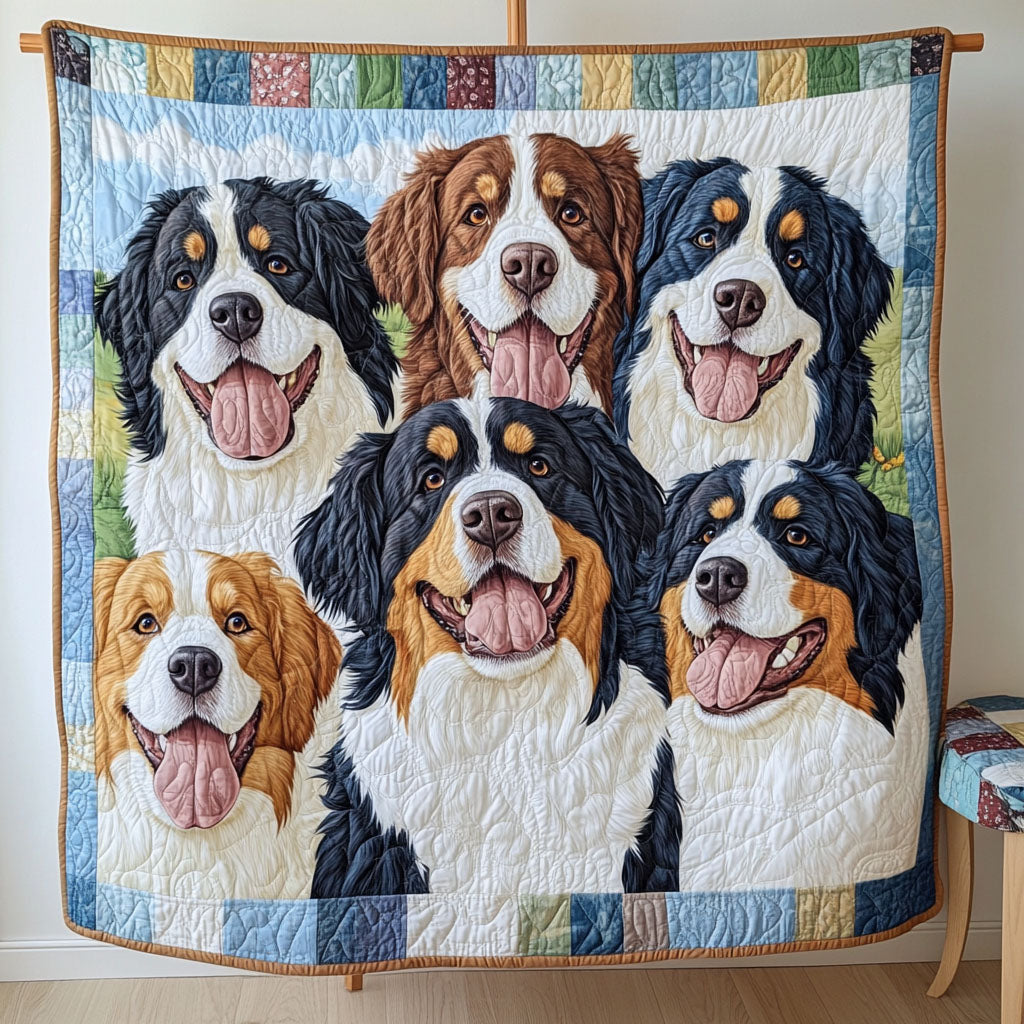 Bernese Fields of Joy Quilted Blanket NCU0PT1798