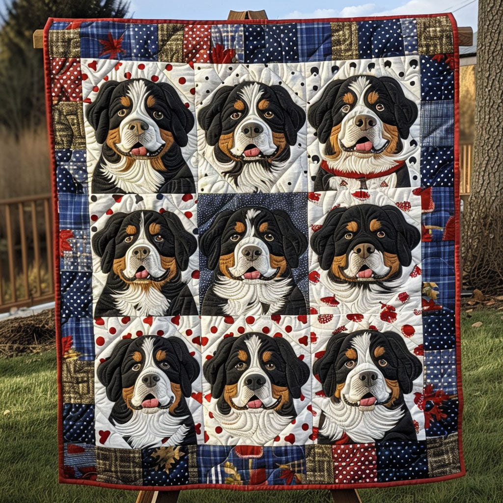 Bernese Mountain Magic Quilted Blanket NCU0PT1806