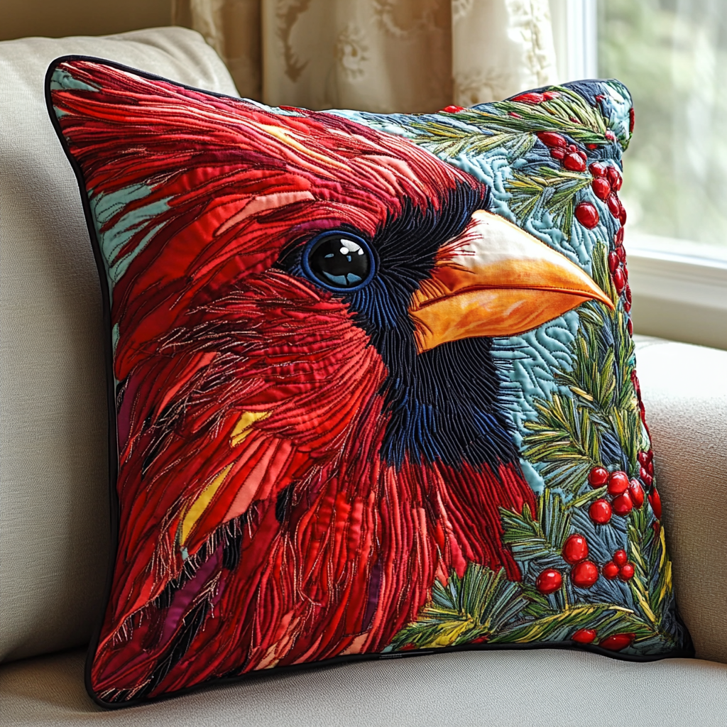 Berry Bright Quilted Pillow NCU0VH065