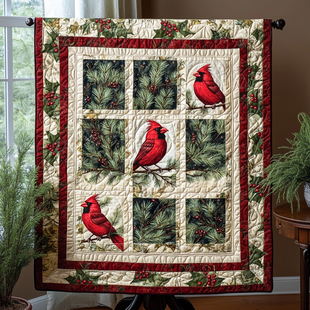 Berry Perch Quilt Quilted Blanket NCU0VH059