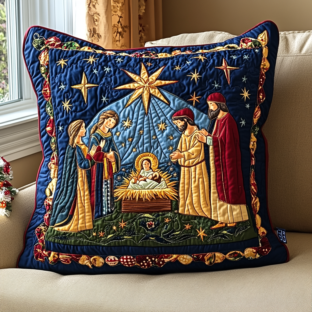 Bethlehem Peace Quilted Pillow Case NCU0DK1557