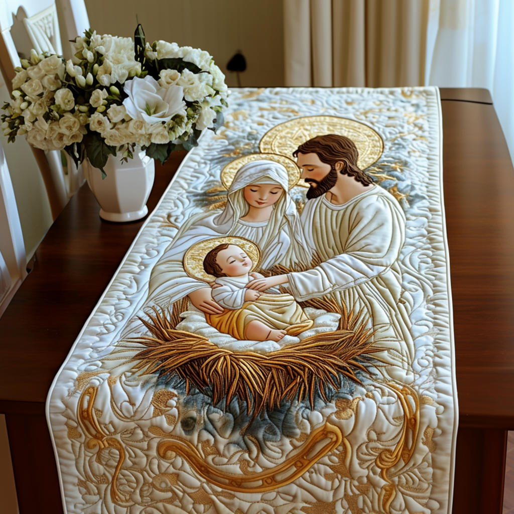 Nativity Quilted Table Runner NCU0VT47