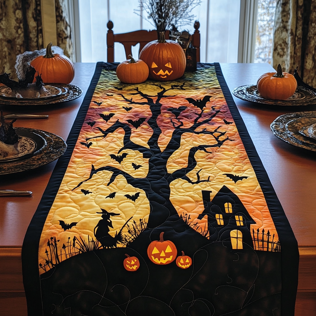 Bewitching Night Quilted Table Runner NCU0DV456